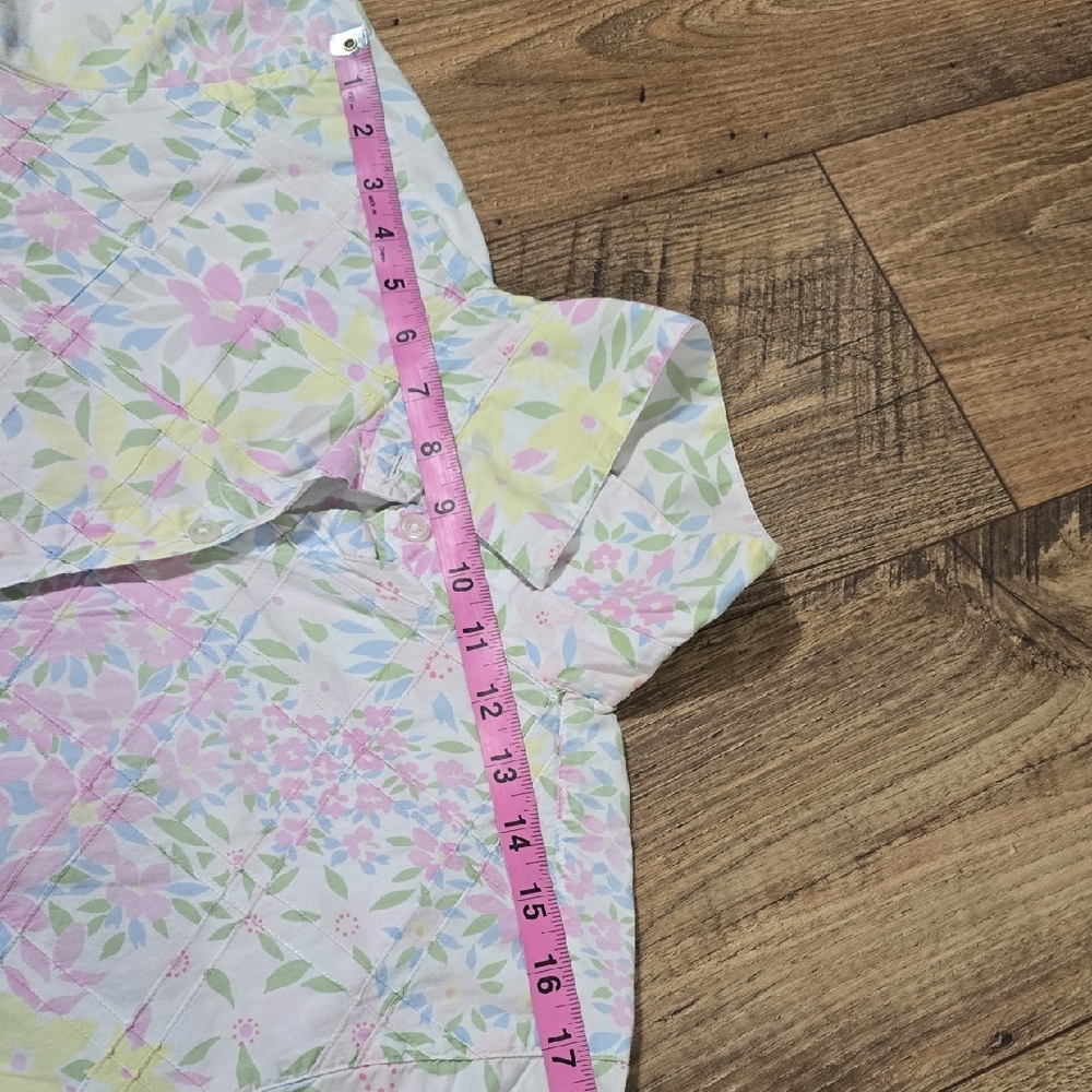 Source Unknown Women's Floral Button Down Shirt - Pink, Yellow, Green - Picture 6 of 8